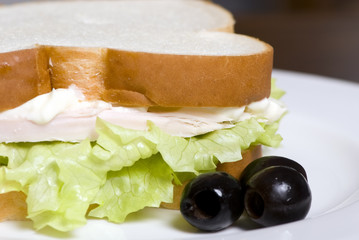 holiday leftovers turkey sandwich
