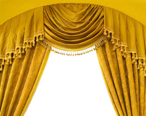 luxury curtains with free space in the middle