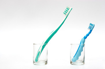 big and small toothbrush
