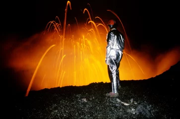 Crédence de cuisine en verre imprimé Volcan Kilauea 0884