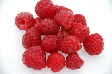 snow raspberries