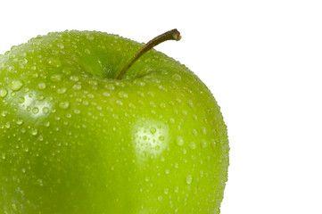 wet green apple