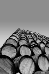 stack of barrels