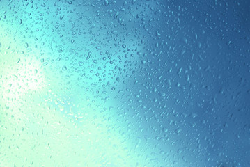 aquamarine and blue droplets