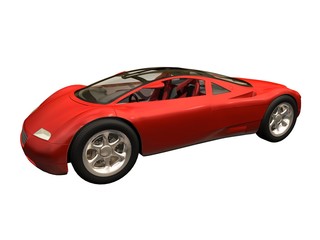 Obraz na płótnie Canvas concept car voiture rouge