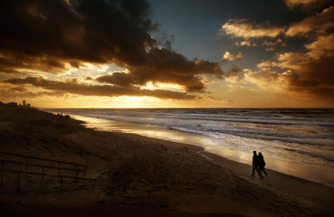 a romantic night at the beach