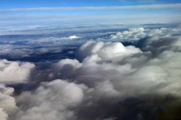Fototapeta na wymiar overflying the clouds