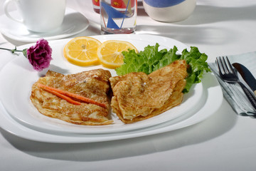 pancake with lemon