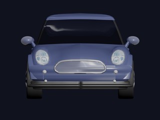 Plakat small blue car