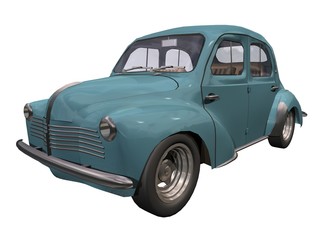 automobile années 50-60 bleue