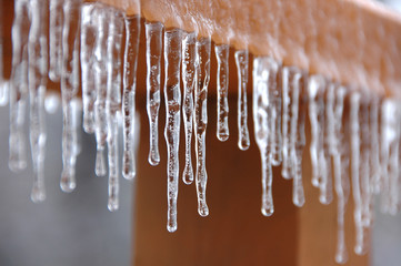 frozen dripping water