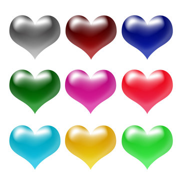 colour hearts