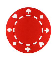 Naklejka premium red poker chip