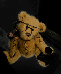 teddy bear with glasses