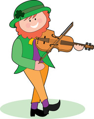leprechaun playing a violin