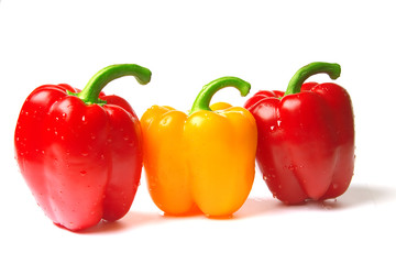 red and yellow peppers