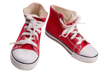 red vintage sneakers