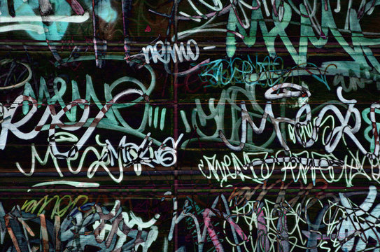 graffiti on wood
