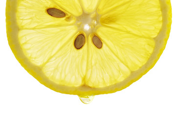 lemon with juice drop
