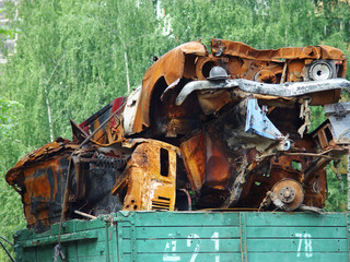 rusty scrap-cars