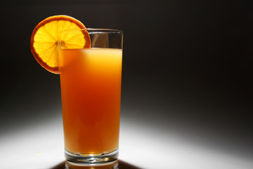 backlit orange juice