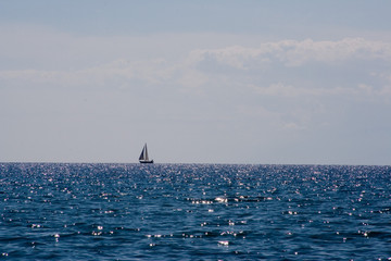 Obraz premium sailing yacht in sea