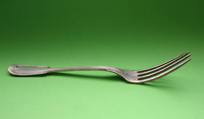 old silver fork