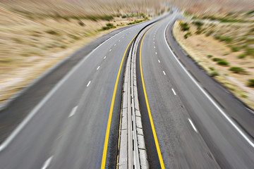 desert highway in zoom