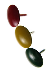 stoplight (three thumbtacks)