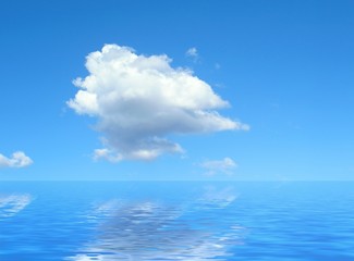 clouds and sea