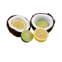 Fototapeta na wymiar cytryna kokos