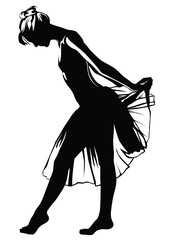 ballerina danza classica silhouette