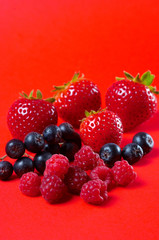strawberries,rasperries,and blackberries