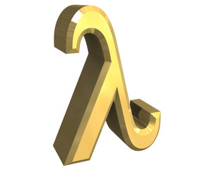 simbolo lambda in oro - obrazy, fototapety, plakaty