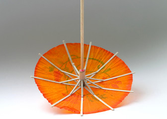 orange cocktail umbrella