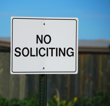 No Soliciting Sign