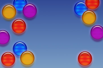 circles on blue