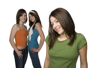 three teen girls
