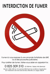 affiche interdiction fumer
