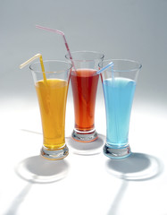 three colors of drink