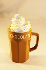 hot chocolate milk whip cream