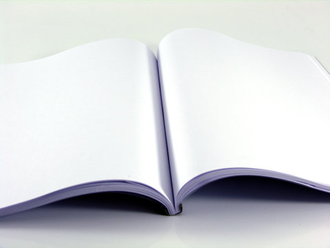 livre blanc ouvert pages a4