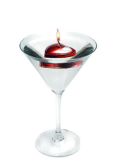 heart in a glass from martinis