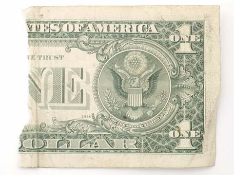 1 us dollar geldschein zerrissen