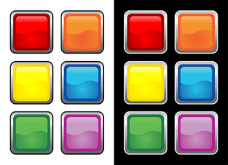 vectorial glass buttons