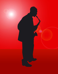 sassofonista-saxophone - obrazy, fototapety, plakaty