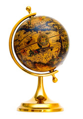 old style globe isolated on white background