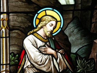 christ in stained glass