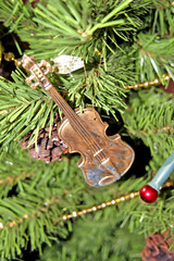 violin christmas tree ornament