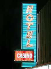 hotel - casino neon sign
